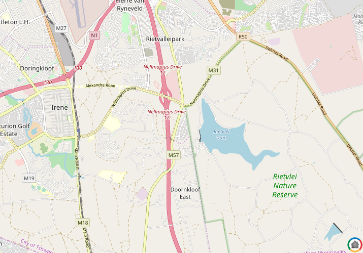 Map location of Rietvlei Ridge Country Estate